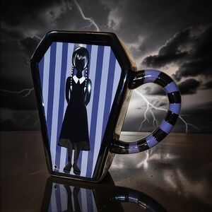 Silver Buffalo Wednesday Addams 20oz Sculpted Coffin Shaped Vase